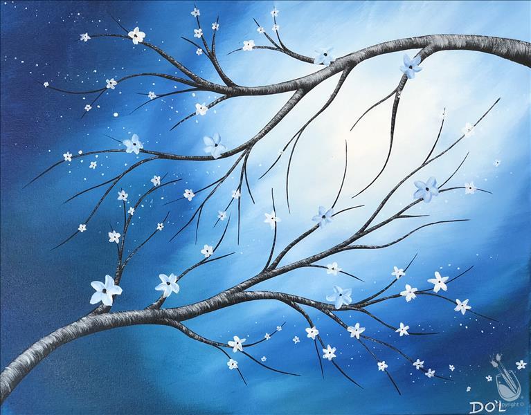 How to Paint AFTERNOON ART: $5.00 OFF Moonlit Blossoms