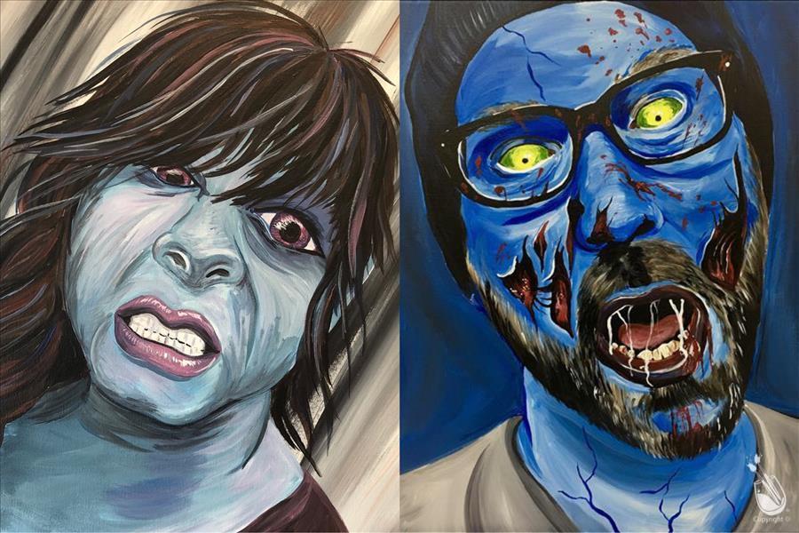 Create Your Zombie Portrait! Pre-Sketched