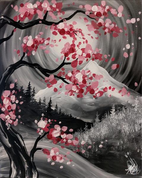 Cherry Blossoms Mountains