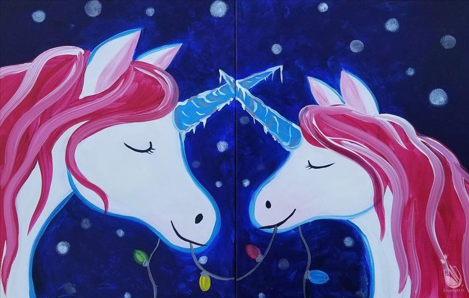 How to Paint Snowy Mommy and Me Unicorn - Set