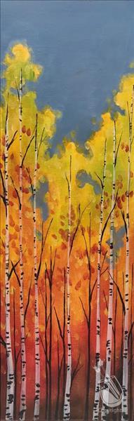 Colorful Fall Trees **Add A Candle**