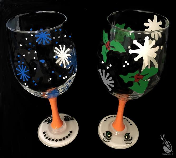 Snowman “Nose Stem” Glassware Set