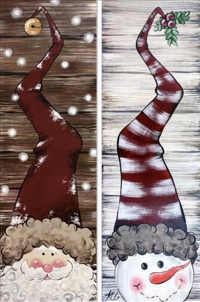 How to Paint Rustic Christmas-Date Night or BFF! 18+