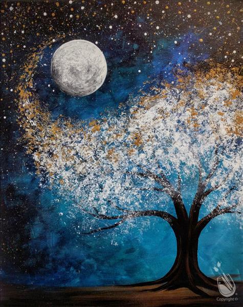 *Midnight Winter Glow* Sip n Paint pARTy!