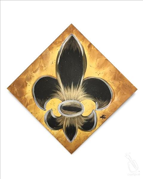 Black N Gold Fleur de Lis