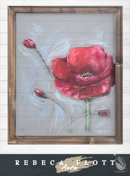 How to Paint PAINT ON A SCREEN Rebeca Flott's Popping Poppy