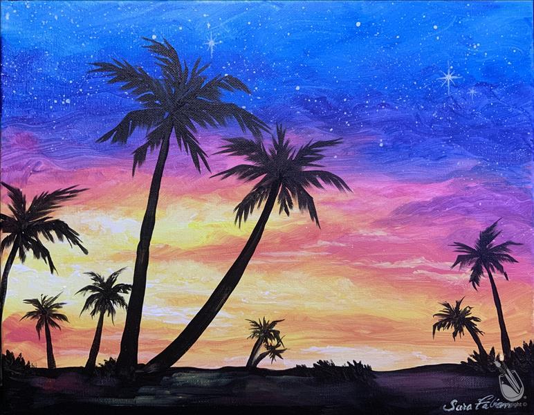 How to Paint Tropical Sunset