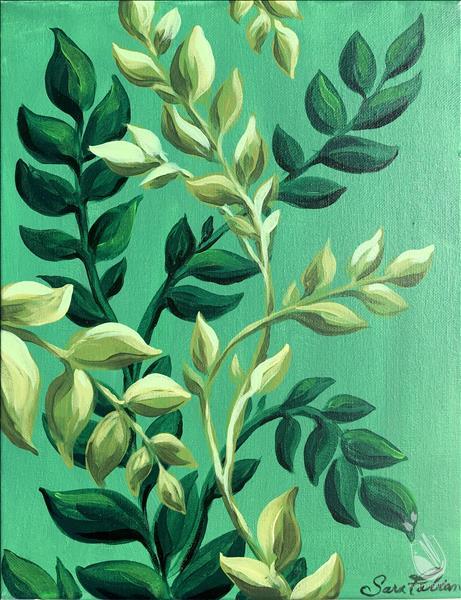 How to Paint AFTERNOON ART: $5.00 OFF Green Leaves