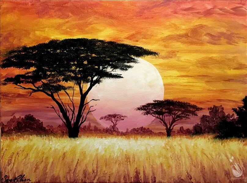 How to Paint Sunset in Tanzania, add a candle!