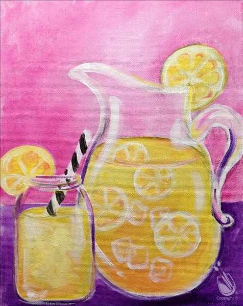 HAPPY HOUR Lemonade on Pink