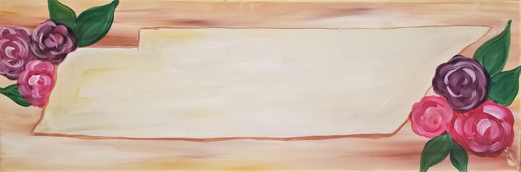 Floral Tennessee On 10x30 Canvas