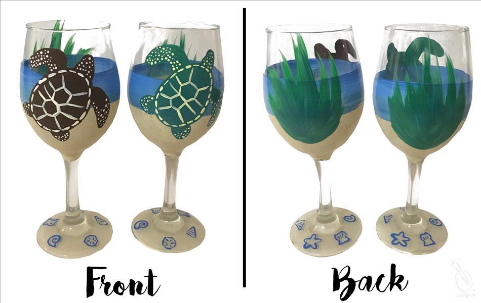 How to Paint Sea Turtles - Glassware Set