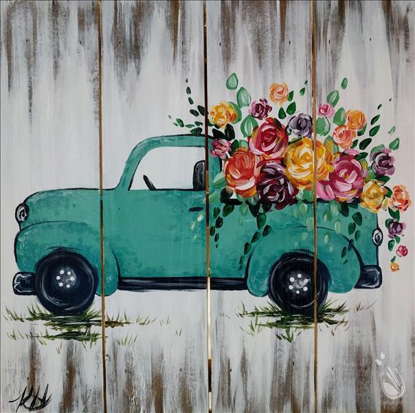 Coffee & Canvas ~ Rustic Spring Truck