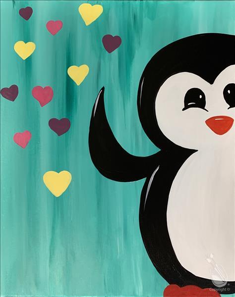 How to Paint Family Day: Peekaboo Penguin