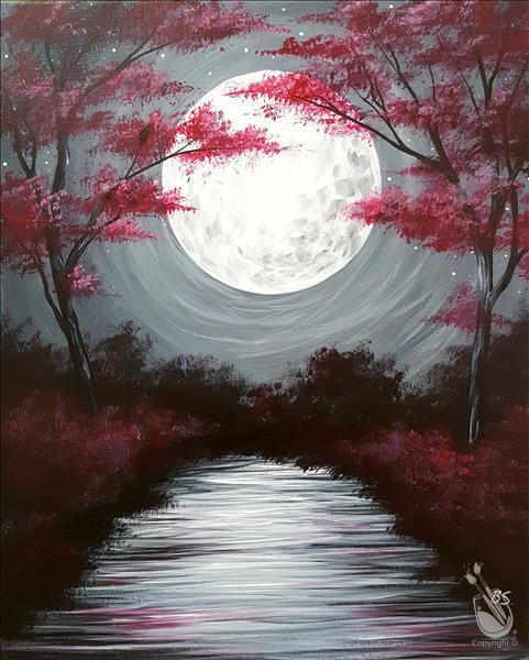 Midnight Stroll Acrylic Painting on 16x20 Canvas | artfromtheheartcafe