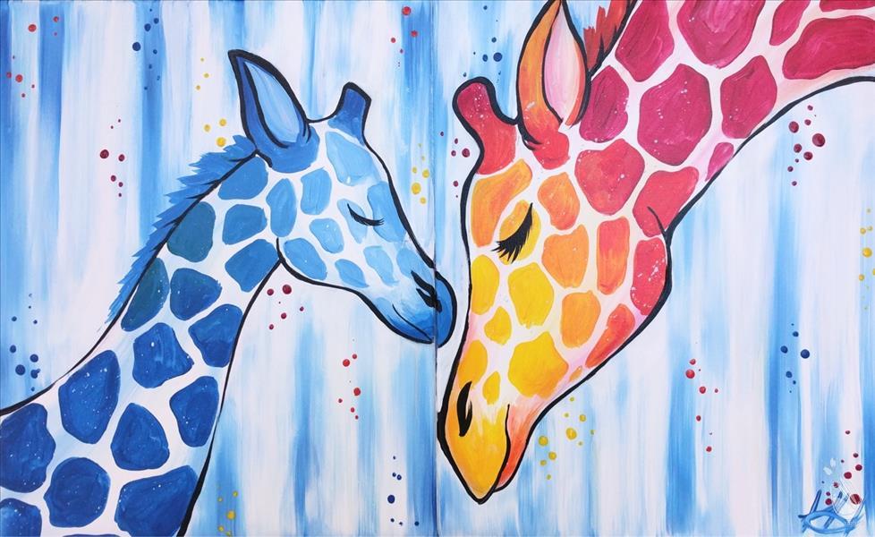 Kids Morning Paint Giraffes Set or Pick a Side