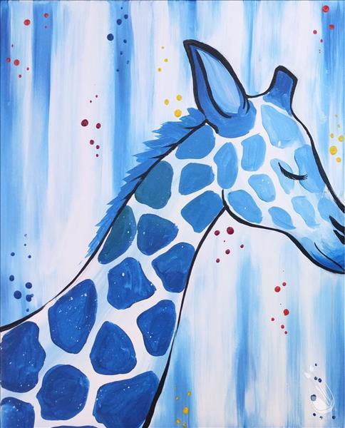 Mommy and Me Giraffes - Blue Giraffe
