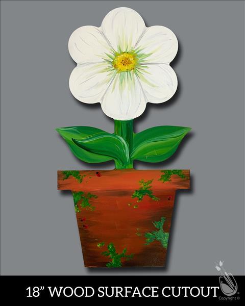 Potted Bloom Cutout