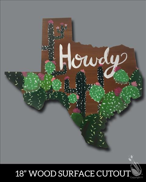 Howdy Cactus Style Cutout