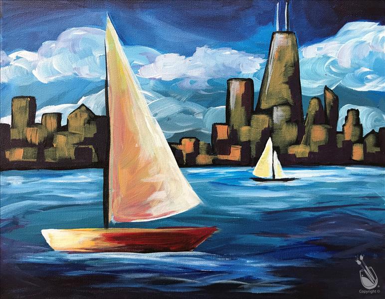 View from Lake Michigan~PUBLIC PAINTING PARTY!