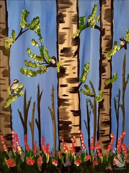 Chickadees in the Trees~PUBLIC PAINTING PARTY!