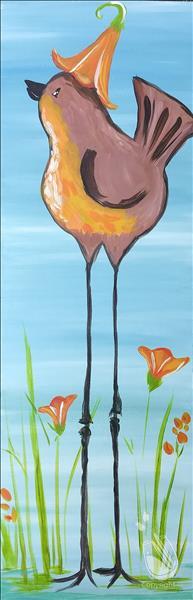 How to Paint KIDS CAMP: Flower Cap Birdie (Ages 7+)