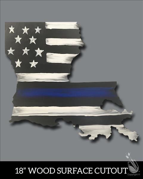 Blue Line Louisiana Cutout