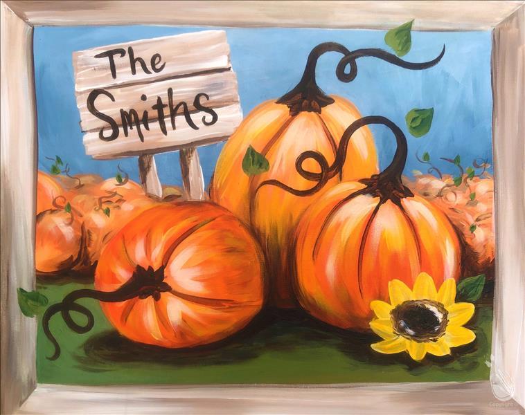 Fall Means Pumpkins and Football! Canvas Paint Kit – Sips n Strokes