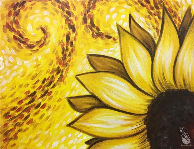 Yellow Van Gogh Sunflower (TIPSY TUESDAY)