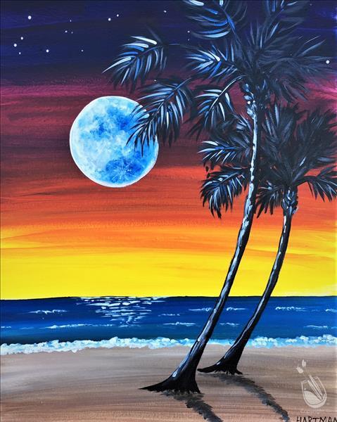 Wai-Ki-Ki Sunset Moon