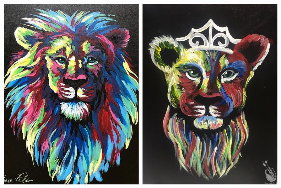 BLACKLIGHT: Colorful Lions - Set (or choose yours)