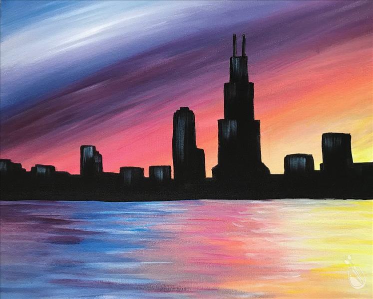 Early Evening Events- Colorful Chicago View