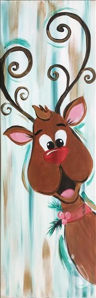 Peekaboo Christmas Reindeer (Double Paint Points)
