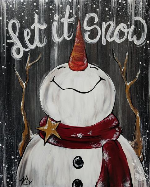 Let It Snow Rustic Snowman