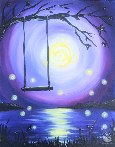 Group up to 4 (24x36 Canvas) Firefly Moonlight