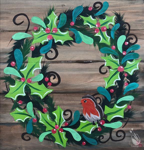 Mahogany Monday -  A Robin's Wreath