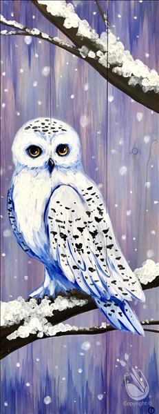 Snowy Owl on Purple