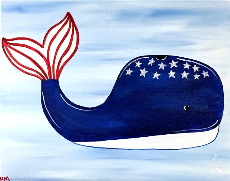 Patriotic Whale for Kids