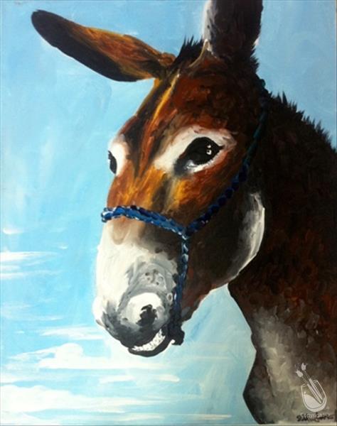 Mule Town Favorite! Portrait of a Donkey