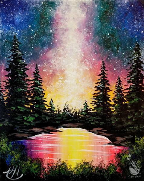 Bright Forest Painting + Make Your Own Candle!
