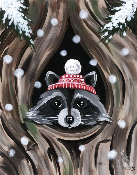 Winter Snowy Retreat - Raccoon