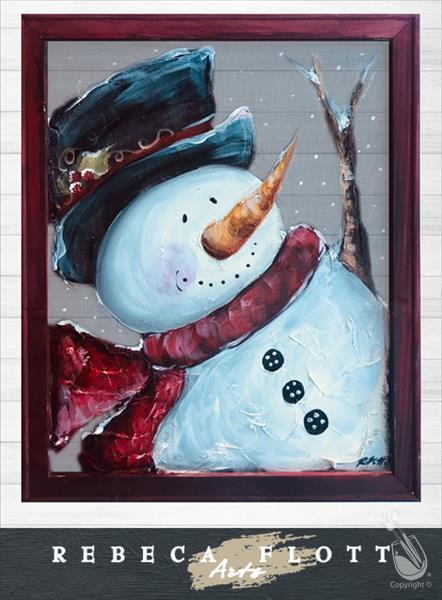 NEW SCREEN ART $5 OFF-Pick Me Snowman-ADD A CANDLE