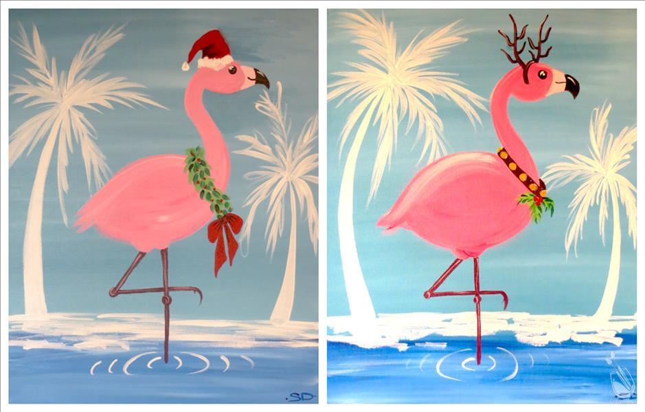 Florida Christmas Flamingo - Set or choose a side