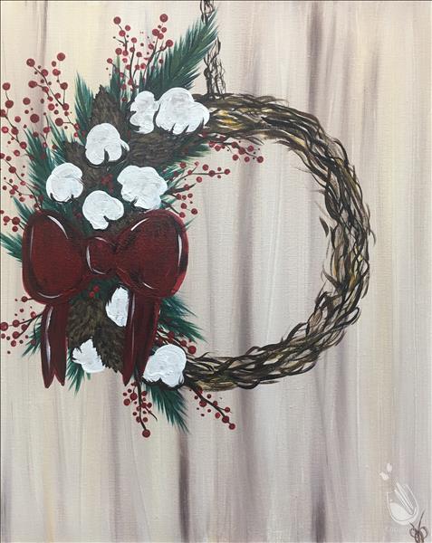 Christmas Cotton Wreath