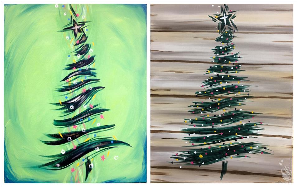 How to Paint Rustic Wispy Christmas Tree - Pick Your Tree