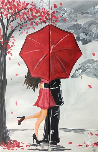 Date Night -- Kissing Under the Umbrella