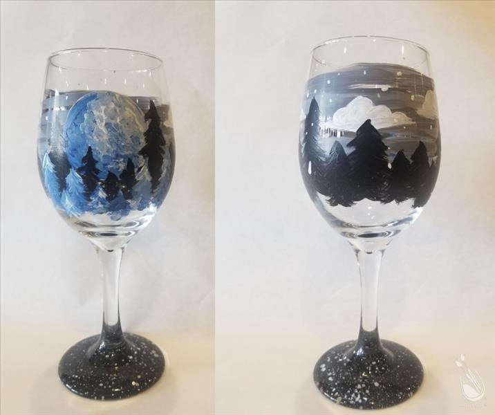 Full Moon Fever - Glass & Mason Jar Painting