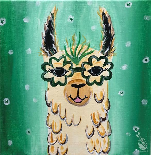 Kids Morning Paint Shamrock Llama