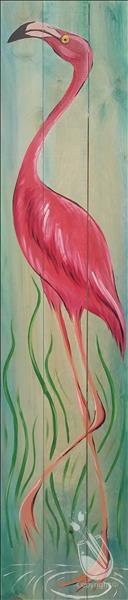 Summer Flamingo *Canvas, Wood or Porch Leaner