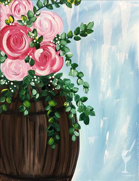 How to Paint Floral Barrel